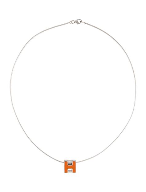 hermes necklace h cube|Hermes ever chaine necklace.